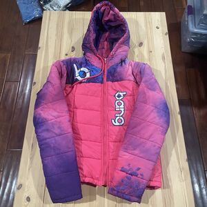 BANG Energy Drink Womens S Full-Zip Promo Puffer Jacket w/ Hood